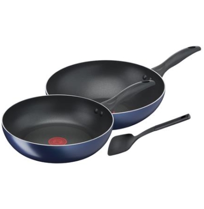 DEEP FRYING PAN SET TEFAL CLEAR COOK 28CM AND 26CM (3PCSSET)