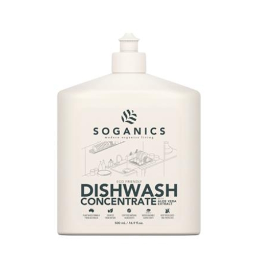 DISHWASHING LIQUID SOGANICS 500ML ALOE VERA