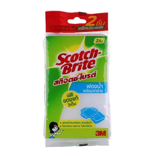 MESH COVERED SPONGE SCOTCH-BRITE 8X2X13.5CM PACK2