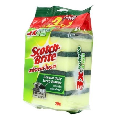 SCOURER SPONGE SCOTH-BRITE GENERAL DUTY 3X4