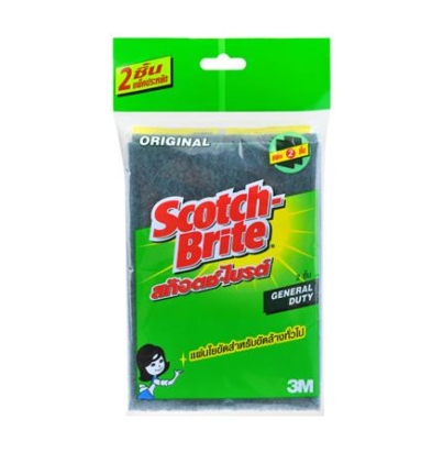 SCOURING PAD SCOTCH-BRITE 4X6IN 2 PCS