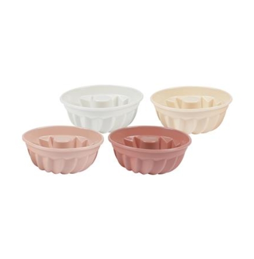 SILICONE BUNDT CAKE MOULD COOK CHARMY 4PCS ASSORTED COLOR