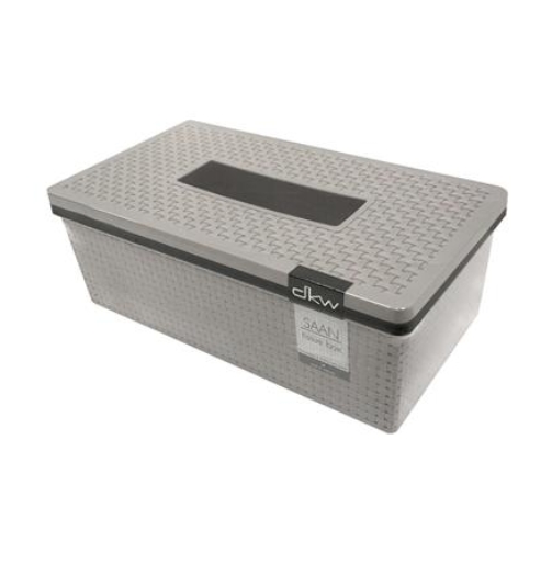 TISSUE BOX PP SAAN GRAY